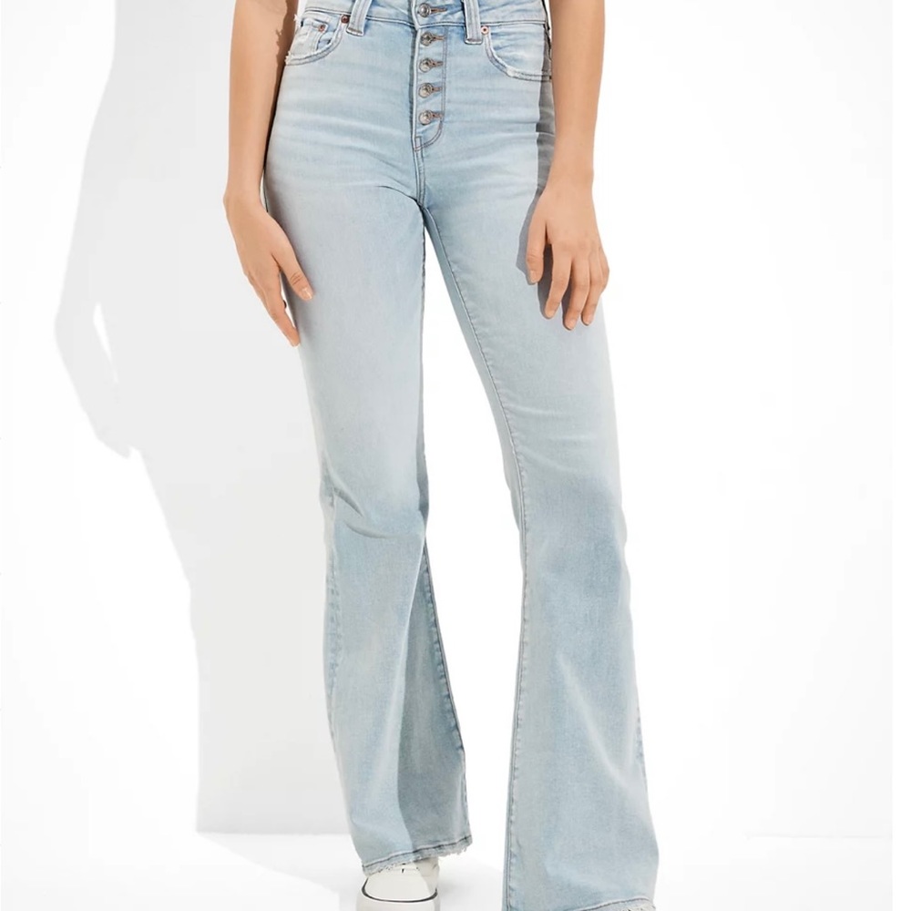 American eagle super hi-riser flare jeans